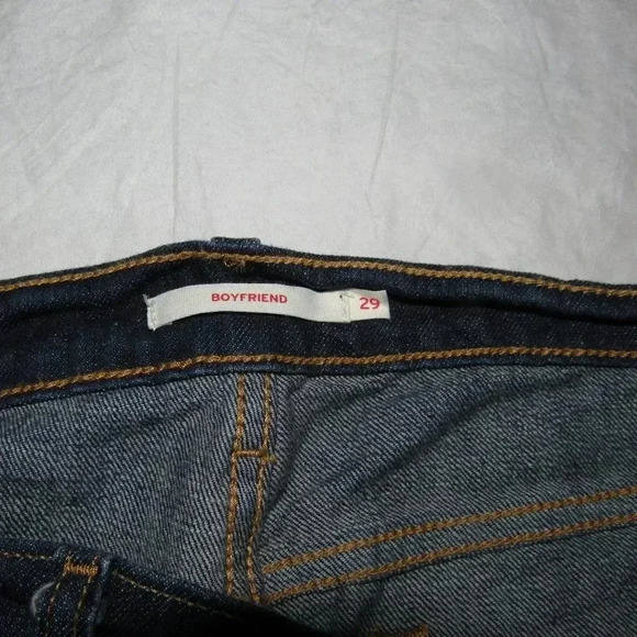 LEVI'S STRAUSS Boyfriend Dark Wash Jeans Size 29 - Picture 5 of 5